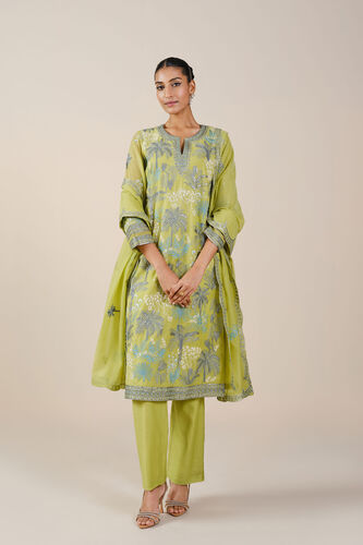 Pelagia Embroidered Mul Suit Set - Lime, Lime, image 1